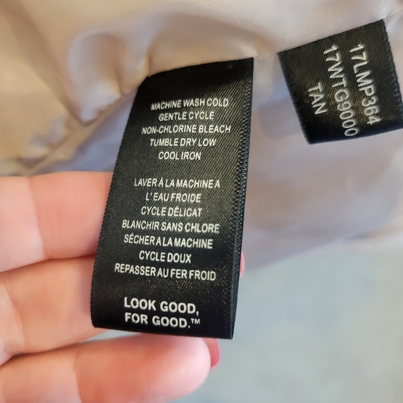 Beautiful Kenneth Cole Hooded Quilted Light Tan Jacket Size L - Picture 5 of 6